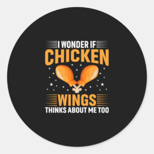 Chicken Lover Kippen Wing Ronde Sticker