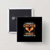 Chicken Lover | Kippen Wing Vierkante Button 5,1 Cm (Voorkant /achterkant)