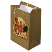 Chicken Lover Medium Gift Bag Medium Cadeauzakje (Voorkant Gekanteld)
