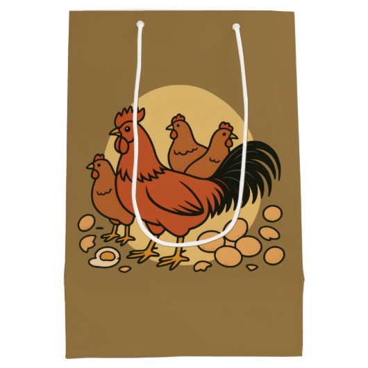Chicken Lover Medium Gift Bag Medium Cadeauzakje (Achterkant)