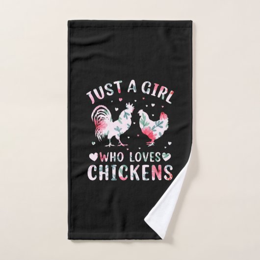 Chicken Lover | Meisje dat van kippen houdt Handdoek (Handdoek)
