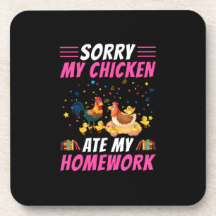 Chicken Lover   Mijn Chicken Ate My Homework Bier Onderzetter
