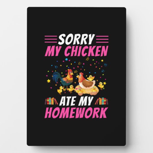 Chicken Lover | Mijn Chicken Ate My Homework Fotoplaat (voorkant)