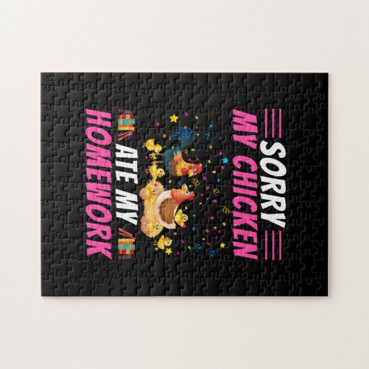 Chicken Lover | Mijn Chicken Ate My Homework Legpuzzel (Horizontaal)