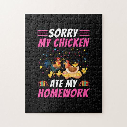 Chicken Lover | Mijn Chicken Ate My Homework Legpuzzel (Verticaal)