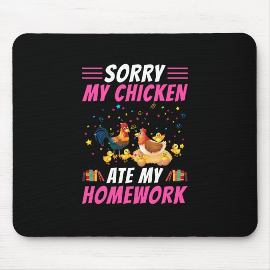 Chicken Lover | Mijn Chicken Ate My Homework Muismat (Voorkant)