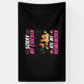 Chicken Lover | Mijn Chicken Ate My Homework Spandoek (Verticaal)