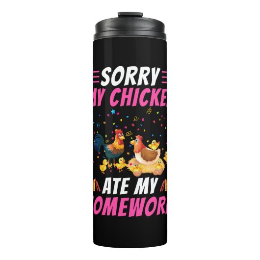 Chicken Lover | Mijn Chicken Ate My Homework Thermosbeker (Voorkant)