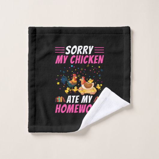 Chicken Lover | Mijn Chicken Ate My Homework Washandje (Wasdoekje)