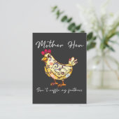 Chicken Lover Moeder Hen Ruffle My Feathers niet Briefkaart (Staand voorkant)