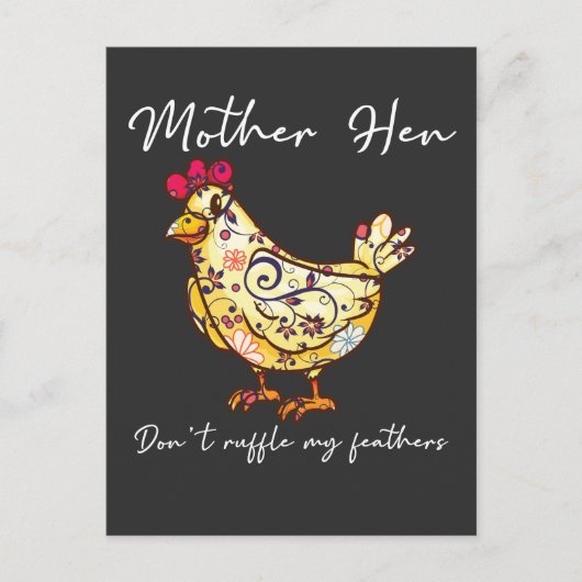Chicken Lover Moeder Hen Ruffle My Feathers niet Briefkaart (Voorkant)