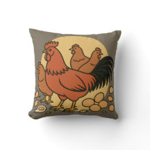 Chicken Lover Throw Pillow