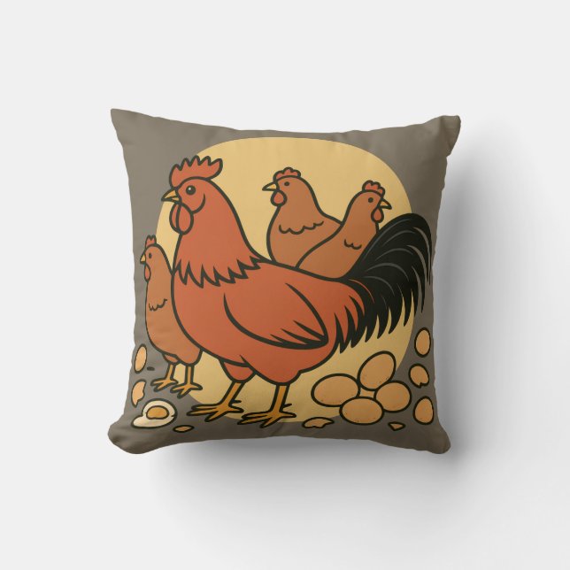 Chicken Lover Throw Pillow Kussen (Voorkant)