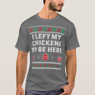 Chicken Lover Ugly kerst Chicken Farmer T-shirt