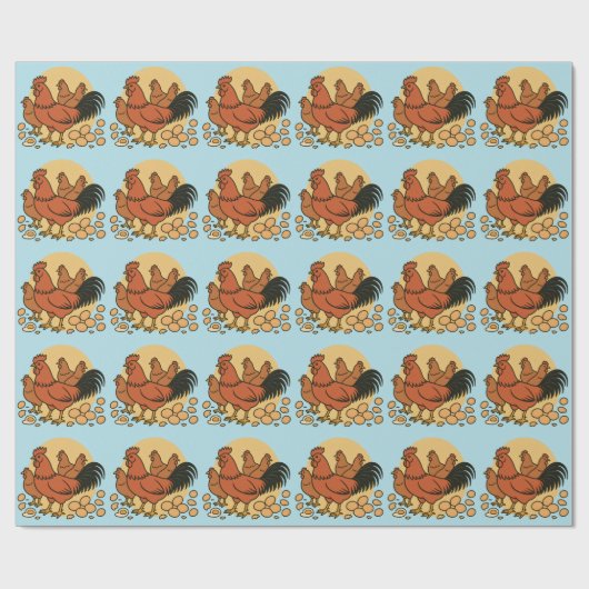 Chicken Lover Wrapping Paper Cadeaupapier (Vlak)