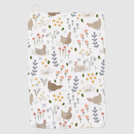 Chicken Lovers Boerderij Dier  Bloemen Golfhanddoek