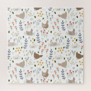 Chicken Lovers Boerderij Dier  Bloemen Legpuzzel