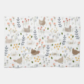 Chicken Lovers Boerderij Dier  Bloemen Theedoek (Horizontaal)