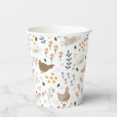 Chicken Lovers Famyard Animals Party Papieren Bekers (Achterkant)