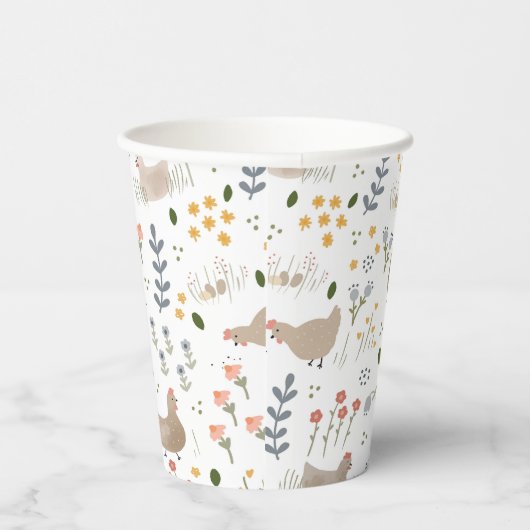 Chicken Lovers Famyard Animals Party Papieren Bekers (Rechts)