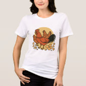 Chicken Lovers Women's Tee Tri-Blend Shirt (Voorkant)