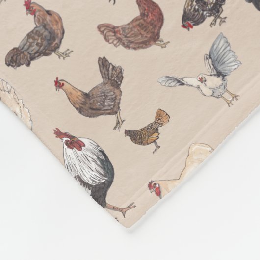Chicken Lovers zal het liefhebben Fleece Deken (Hoek)
