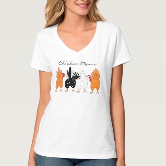 Chicken Mama | Chicken Fronts en Chicken Backs T-shirt (Voorkant)