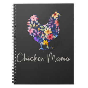 Chicken mama hen bloemen boer schatkip notitieboek