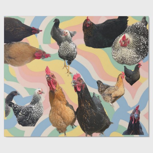 Chicken Mania 2 All Occasion Wrapping Paper Cadeaupapier (Vlak)