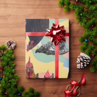 Chicken Mania All Occasion Wrapping Paper  Cadeaupapier