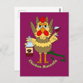Chicken Marsala ~ Funny Chicken Briefkaart (Voorkant / Achterkant)