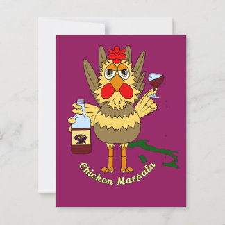 Chicken Marsala ~ Funny Chicken  Briefkaart