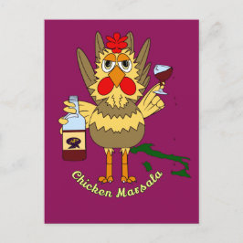 Chicken Marsala ~ Funny Chicken Briefkaart
