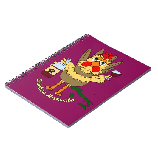 Chicken Marsala ~ Funny Chicken Notitieboek (Linkerzijde)