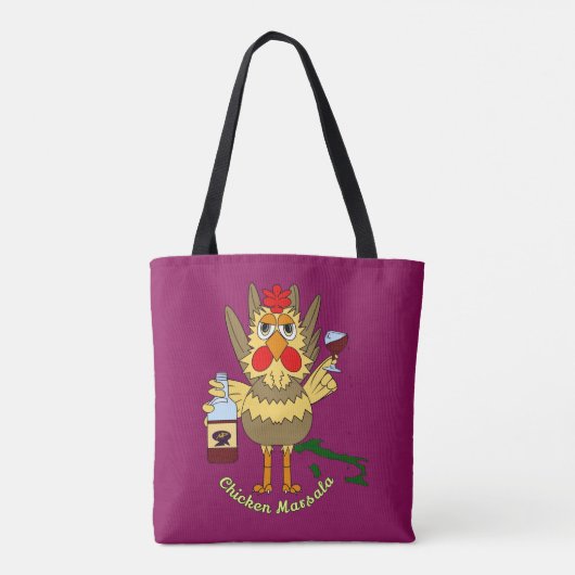 Chicken Marsala ~ Funny Chicken  Tote Bag (Achterkant)