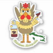 Chicken Marsala ~ Grappige Kip Sticker (Voorkant)