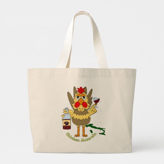 Chicken Marsala  Grote Tote Bag (Achterkant)