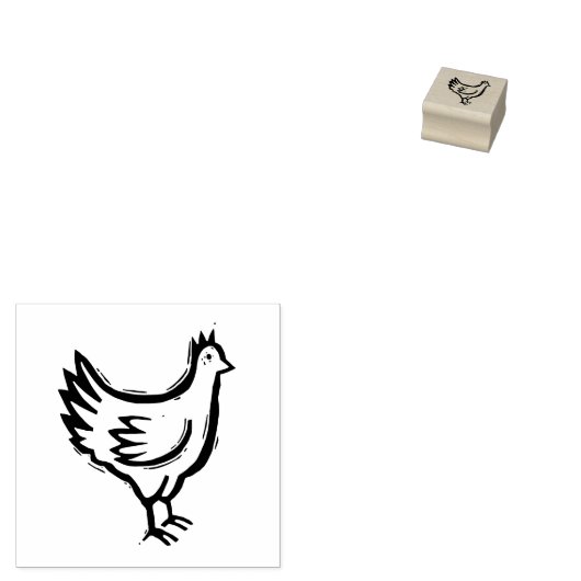Chicken Meal Stamp DIY Wedding Supply Rustige Styl Rubberstempel (Gestempeld)