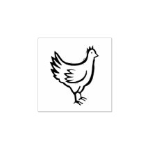 Chicken Meal Stamp DIY Wedding Supply Rustige Styl