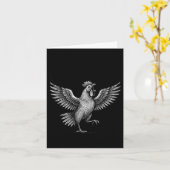 Chicken Meme Caw Funny Sayings Rooster Humor Quote Kaart (Gele Bloem)