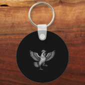 Chicken Meme Caw Funny Sayings Rooster Humor Quote Sleutelhanger (Voorkant)