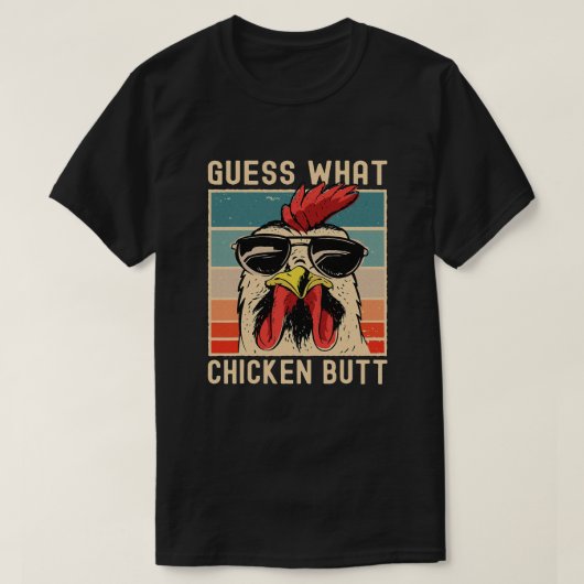 Chicken Meme Design raadt wat Chicken Butt T-Shi T-shirt (Design voorkant)