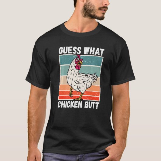 Chicken Meme Raad wat Chicken Butt 1 T-shirt (Voorkant)