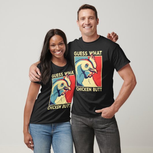 Chicken Meme Raad wat kip Butt is T-shirt (Unisex)