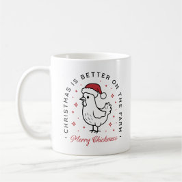 Chicken Merry Christmas country funny farm animal Koffiemok