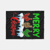 Chicken Merry Christmas Pajamas Leopard Buffalo Pl Fleece Deken (Voorkant (Horizontaal))