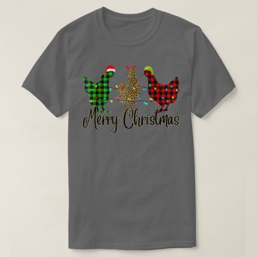 Chicken Merry Red Green Pset Leopard P T-shirt (Design voorkant)