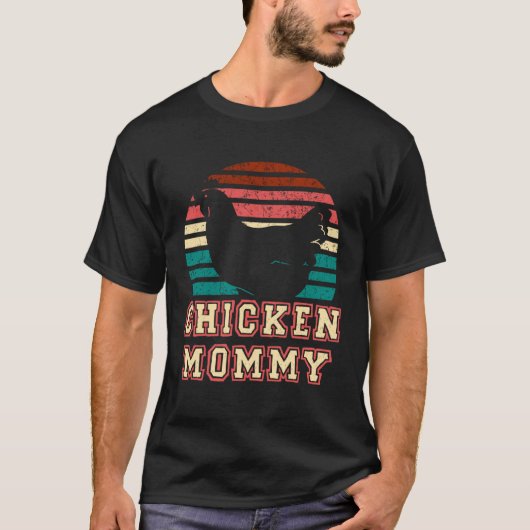 Chicken Mommy Retro vintage Style Chicken T-shirt (Voorkant)