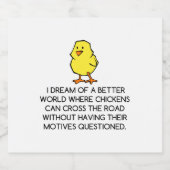 CHICKEN MOTIEVEN BIER ETIKET (Enkel label)