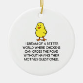 CHICKEN MOTIEVEN KERAMISCH ORNAMENT (Voorkant)